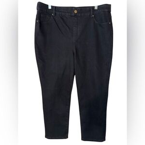 Soft Surroundings Crop Pants Women’s size Large L Stretch Black Pockets 2AZ66